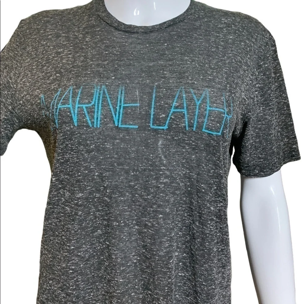 Marine Layer foggy letters graphic tee in charcoal